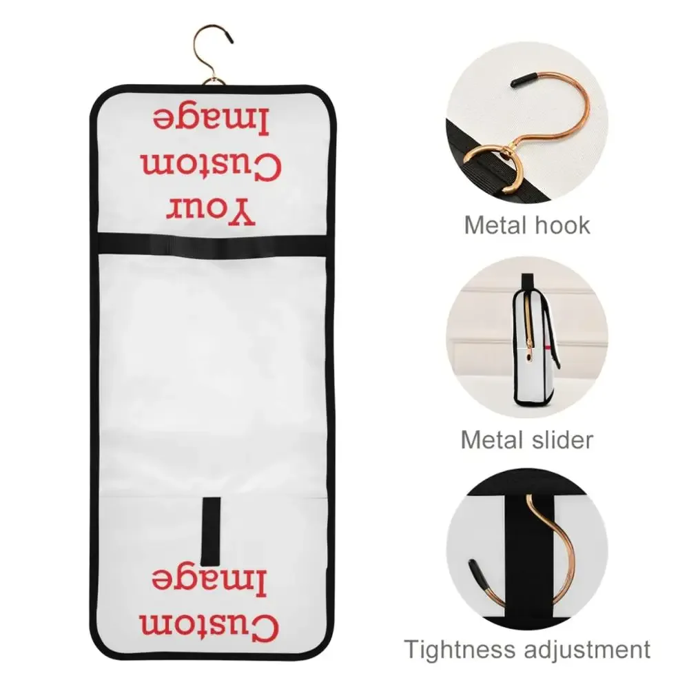 trousse toilette cosmétique oxford patchwork blanc noir poignée transparente poches élastiques maquillage femmes voyage
