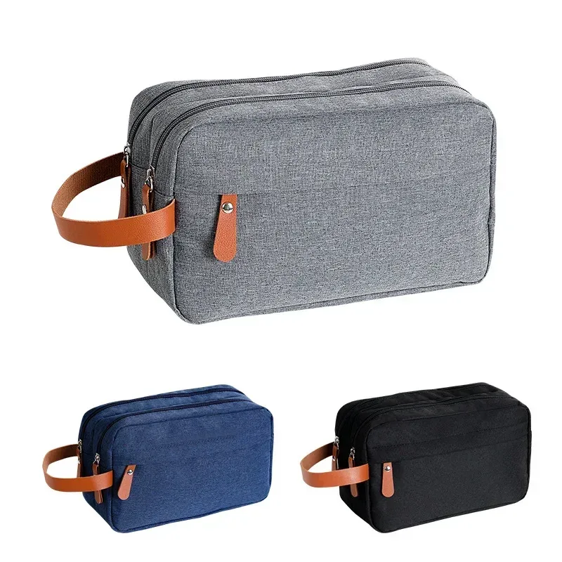 sac de maquillage en toile oxford pour hommes et femmes, trousse de toilette de voyage de bonne qualité, organisateur étanche, pochette de lavage, sac à main, étui à cosmétiques