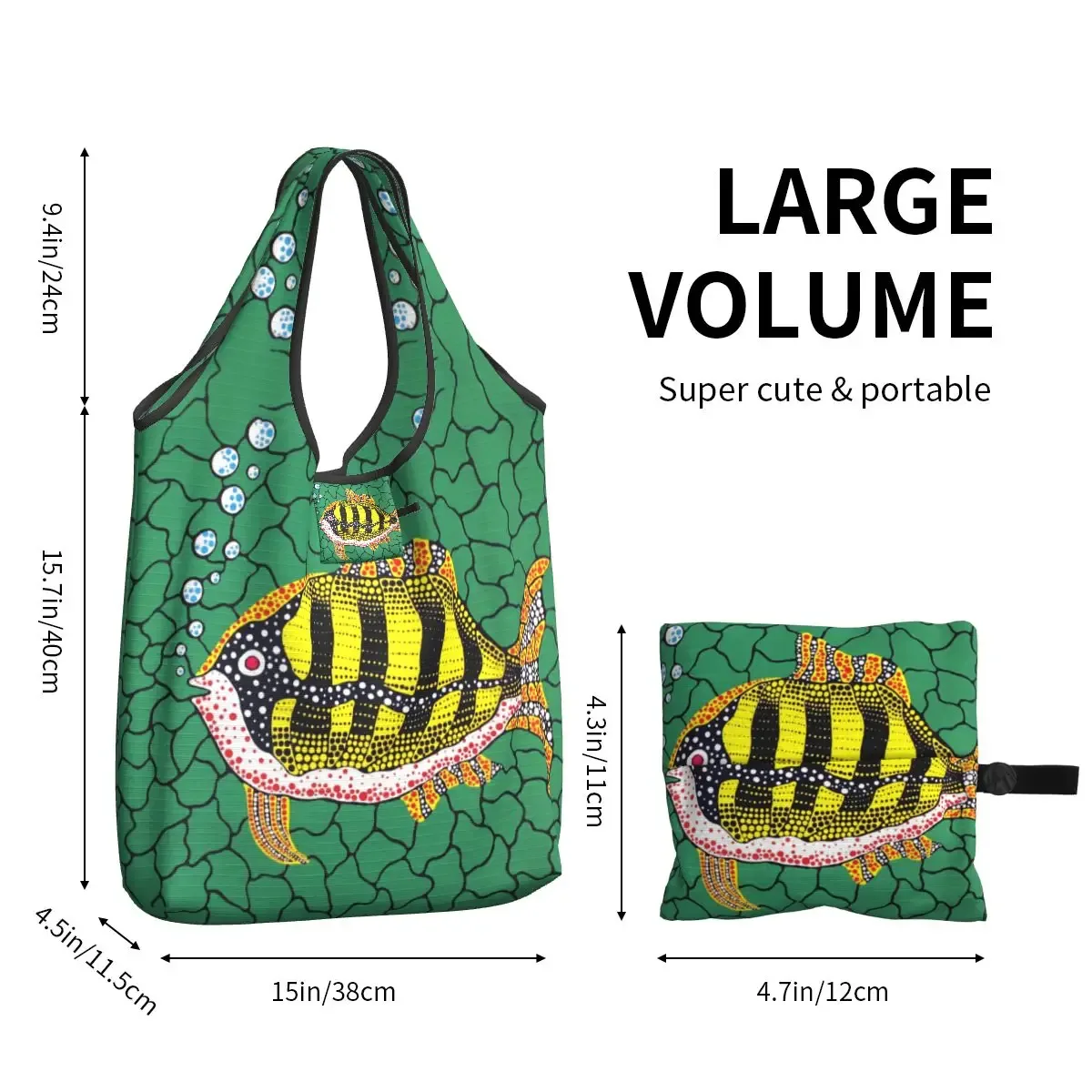 kawaii yayoi kusama art abstrait shopping sacs fourre-tout portable épicerie sac à bandoulière