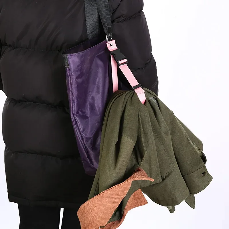 ceinture sécurité nylon boucle anneau métal antivol voyage sac dos veste pince robe randonnée chaîne sangle bleu noir