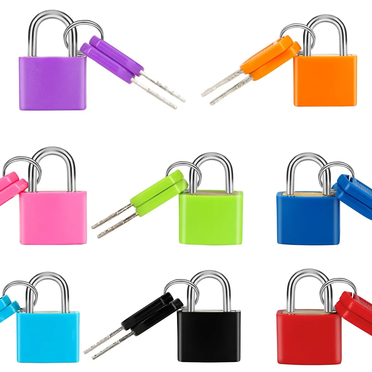 cadenas serrure tsa métallique rose bleu vert kaki voyage valise sac bandoulière protection effets personnels mini cadenas paire clés supplémentaires