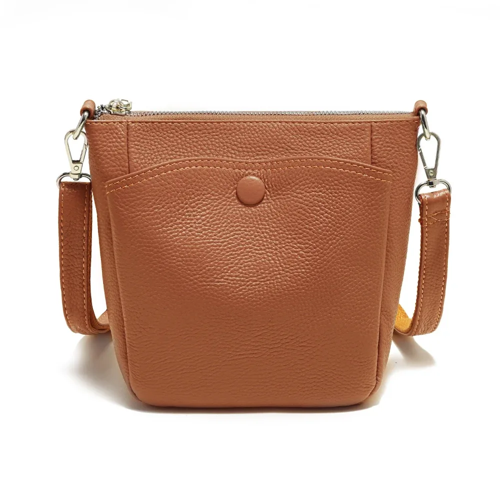 zency laides – petit sac à main en cuir véritable souple pour femmes, sac à bandoulière décontracté, sac seau simple pour téléphone, sacs à main pour femmes, sac gris