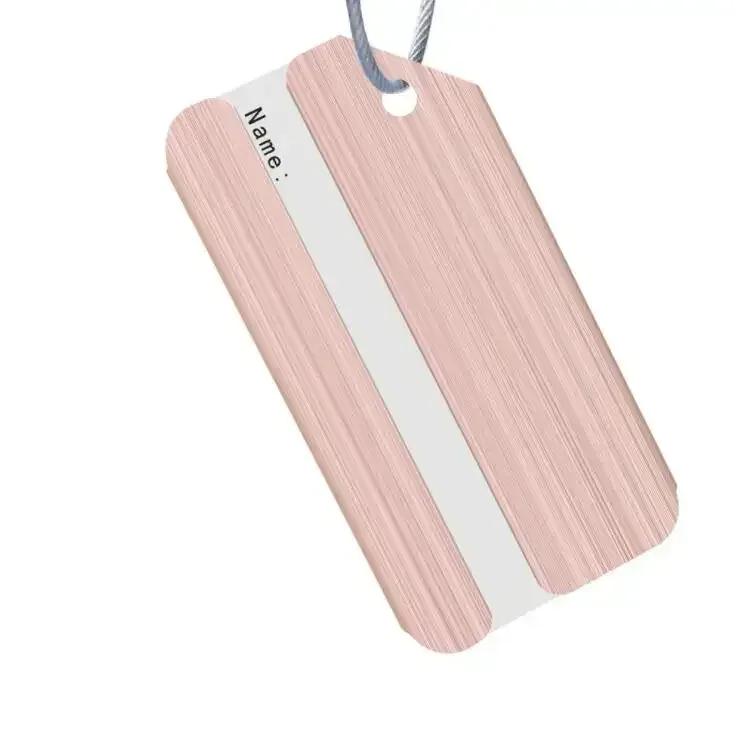 étiquettes de bagage en alliage pour hommes et femmes, porte-étiquette de nom, adresse de valise, accessoires de voyage, métal, mode, infraction, 1 pièce
