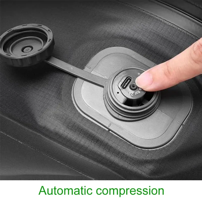 sac de compression automatique (pompe à air intégrée) réutilisable, pliable, pour voyages en plein air, valises et sacs à dos