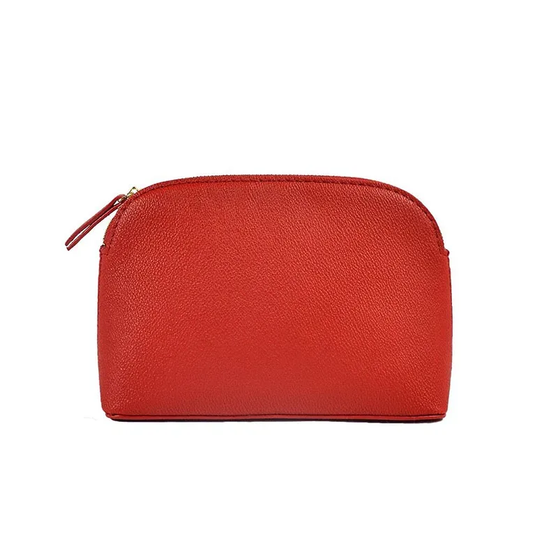 sac de rangement de cosmétiques en cuir pu avec lettres personnalisées, sac de maquillage de couleur unie d'atmosphère simple classique, sac de lavage avancé à fermeture éclair