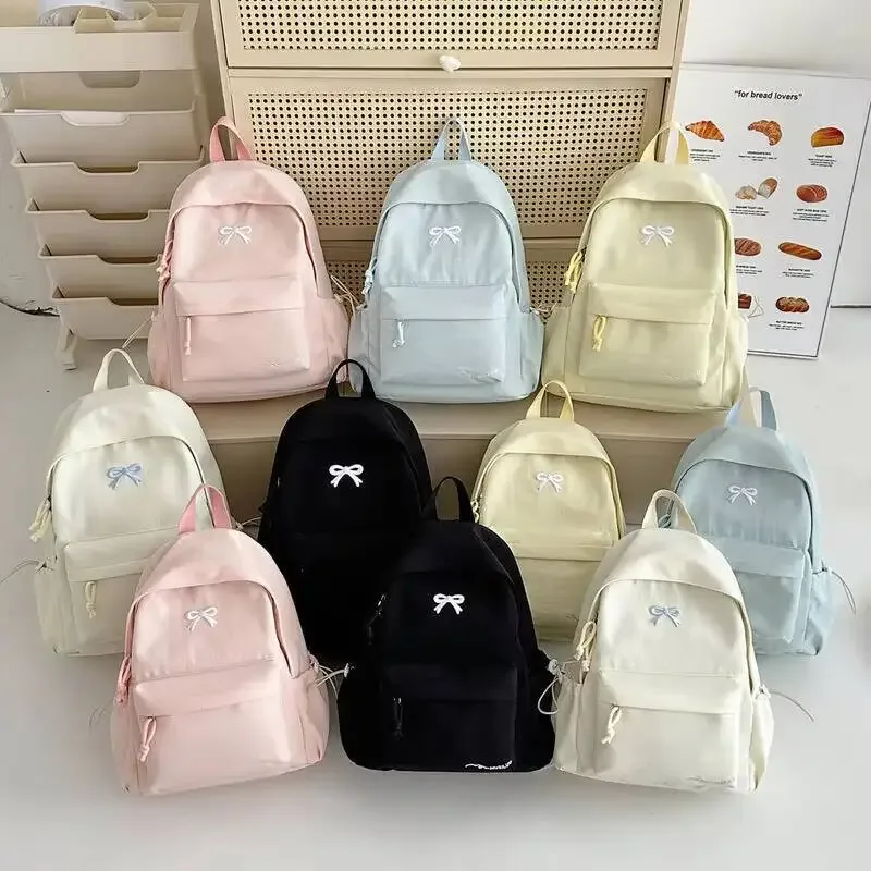 nouveau sac à dos brodé élégant style coréen japonais mignon sac d'école décontracté pour filles étudiants sac de voyage pour les déplacements quotidiens
