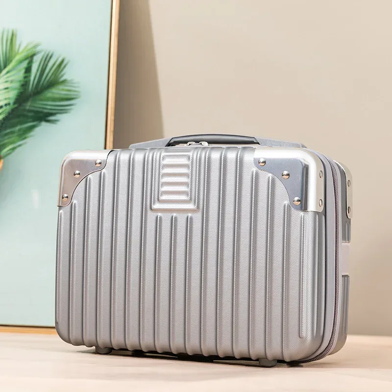 mini valise cosmétique étanche à la main pour enfants, valise d'embarquement légère, trousse de maquillage, 14"
