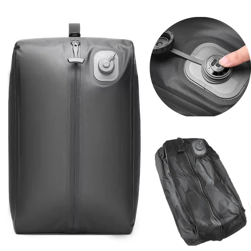 Sac sous vide automatique (pompe à air à l'intérieur) sac de rangement réutilisable sac de compression de voyage pliant en plein air pour valises sac à dos bagages