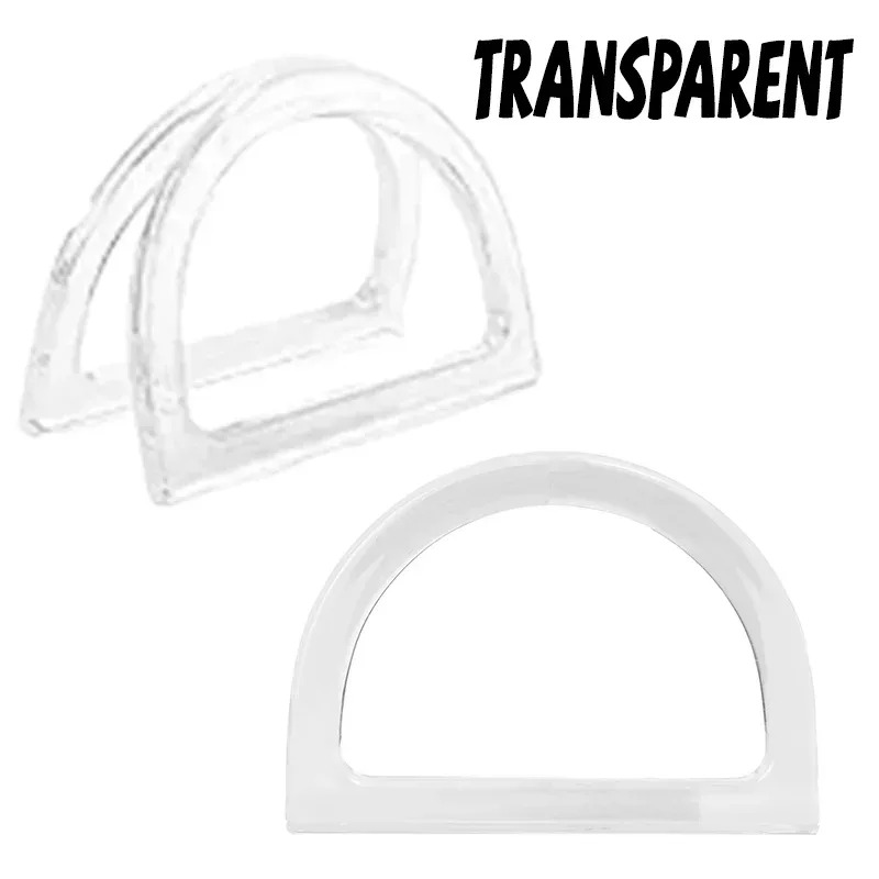 lot de 10 poignées de sac en forme de d en résine pour diy, poignées de remplacement pour sacs à main, sacs fourre-tout, accessoires de sac en gros