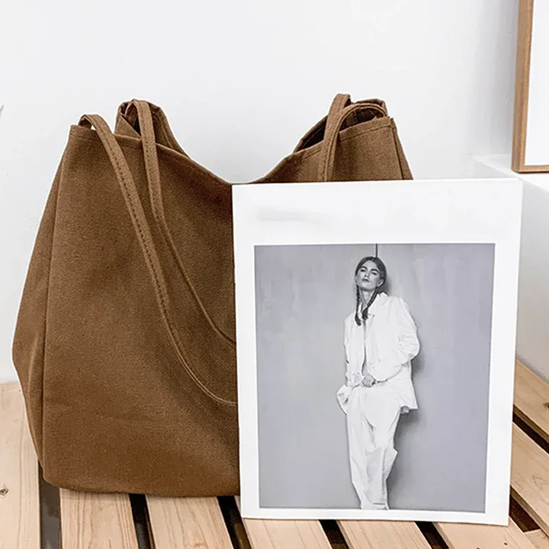 sac à main d'épicerie en toile de grande capacité pour femmes, fourre-tout décontracté de haute qualité, écologique et réutilisable, sacs à bandoulière de voyage, pochette quotidienne