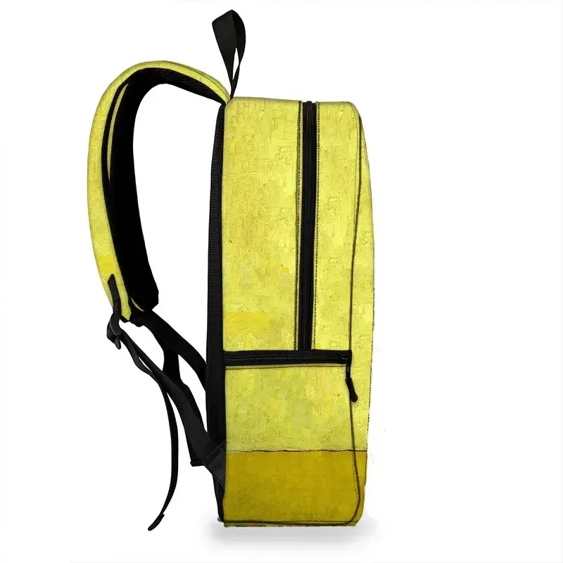 sac à dos peinture à l'huile de claude monet gustability klimt van gogh, cartable de nuit étoilée, baiser de tournesol, cartable de voyage pour femme