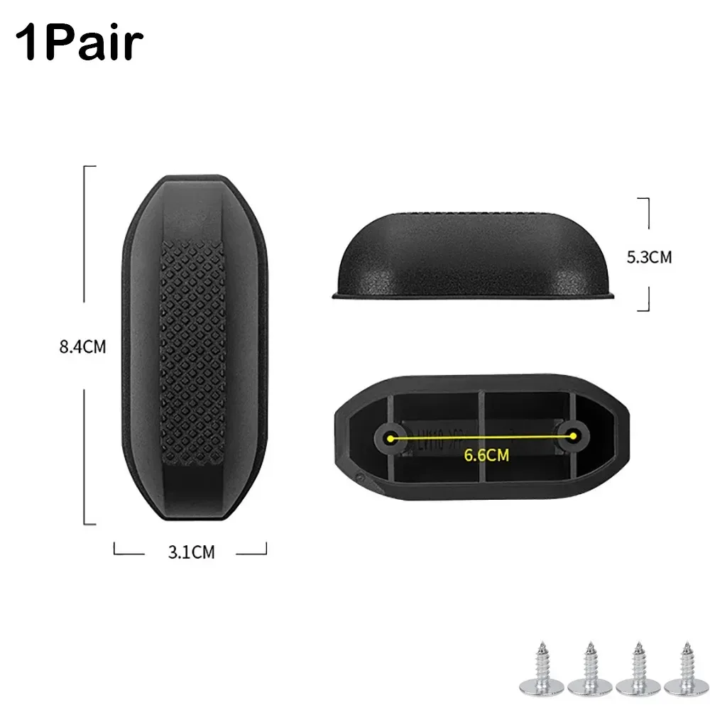 patins de protection en plastique noirs pour bagages avec vis, support inférieur de valise, pièce de rechange universelle pour toutes les valises