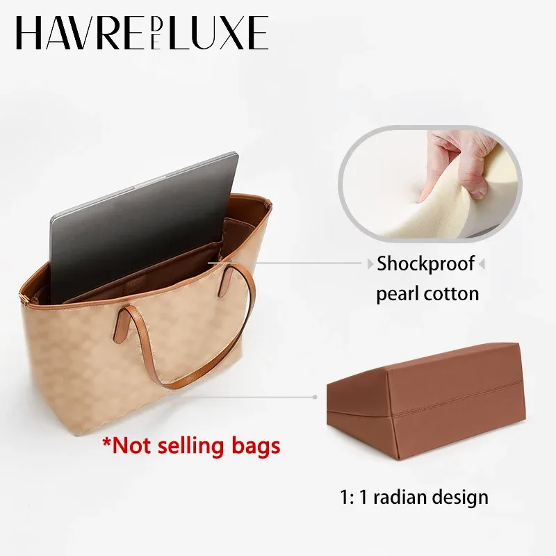 sac de rangement intérieur en nylon épais pour ordinateur, compatible avec le sac fourre-tout city 33 signature, insert organisateur de couleur assortie, maintient la forme et est soigné
