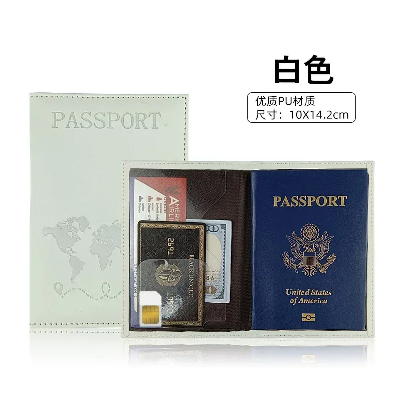 porte-passeport en pu, couverture de passeport pour billets, housse de protection pour passeport de voyage, porte-carte d'identité et de crédit, accessoires de voyage