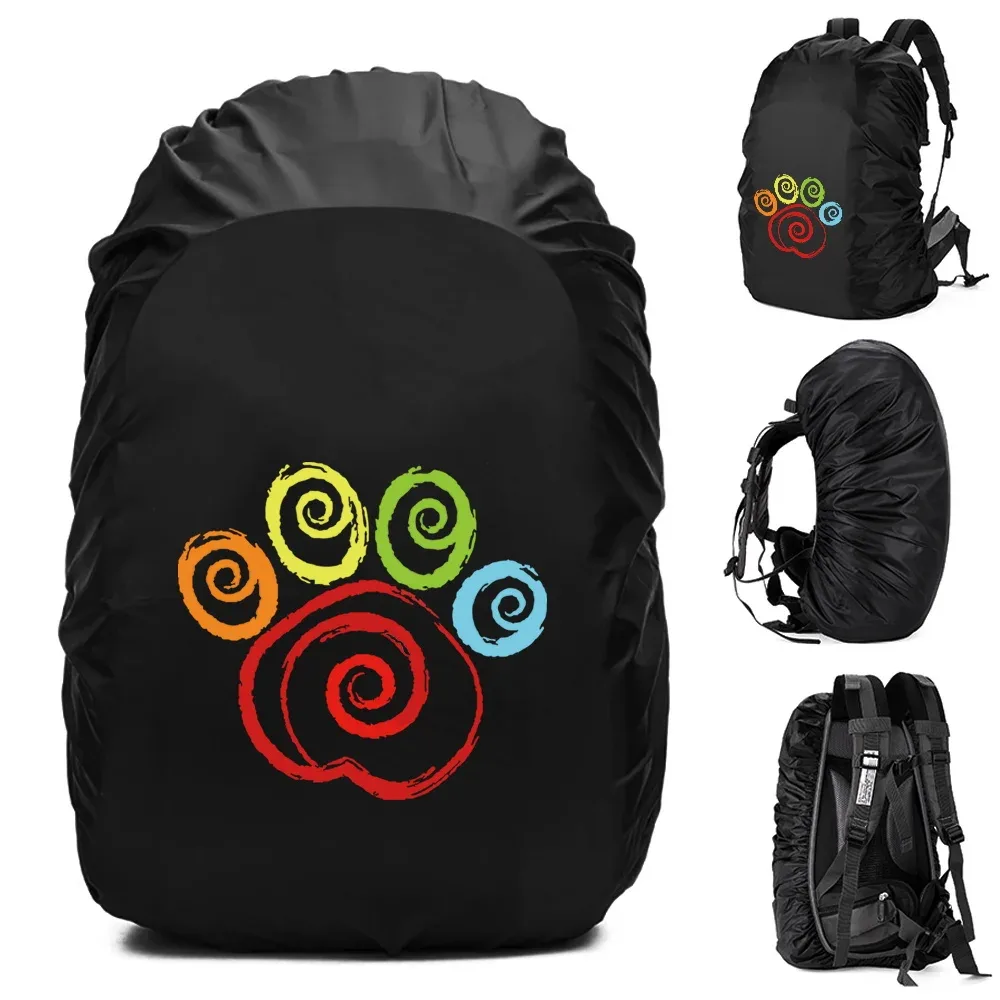 20-70l sac à dos housse de pluie housse anti-poussière pour sac arrière empreintes imprimé étanche camping randonnée sac d'escalade pour housse de pluie