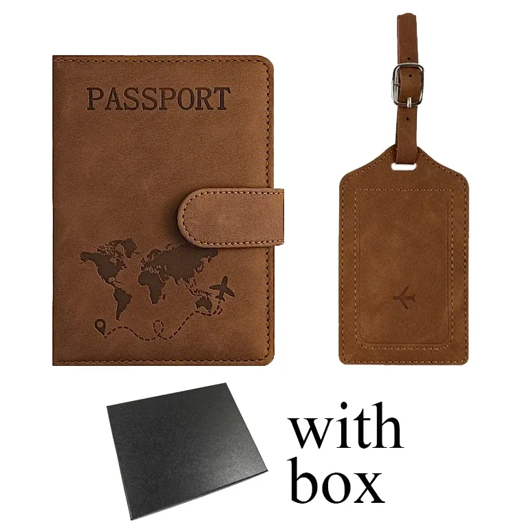 porte-passeport personnalisé, étiquette de bagage, boîte cadeau, accessoires de voyage tendance diy, vente en gros, gravure de logo, portefeuille de voyage