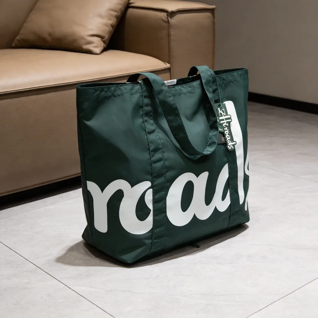 sac fourre-tout pliable en nylon de grande capacité pour femmes, sac de shopping réutilisable imperméable, sac de voyage, sac à main léger, sac à bandoulière