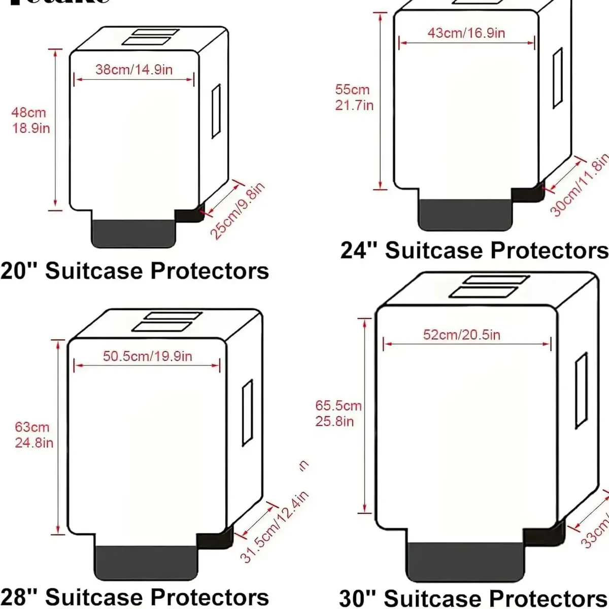 housse de protection transparente pour bagages en pvc, housse de protection pour bagages à roulettes, housse extérieure résistante à l'usure, protection transparente