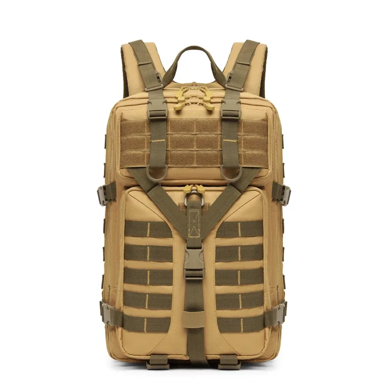 sac à dos tactique d'extérieur 40l, sac de montagne de grande capacité, sac d'école multifonctionnel en nylon camouflage imperméable, sac à dos de voyage pour ordinateur