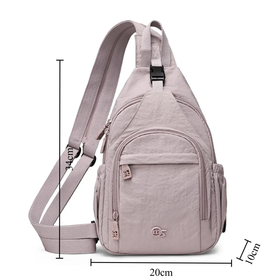 sac à bandoulière multifonctionnel 3-en-1 pour femme, convertible en petit sac à dos et sac banane, sac à main léger en nylon