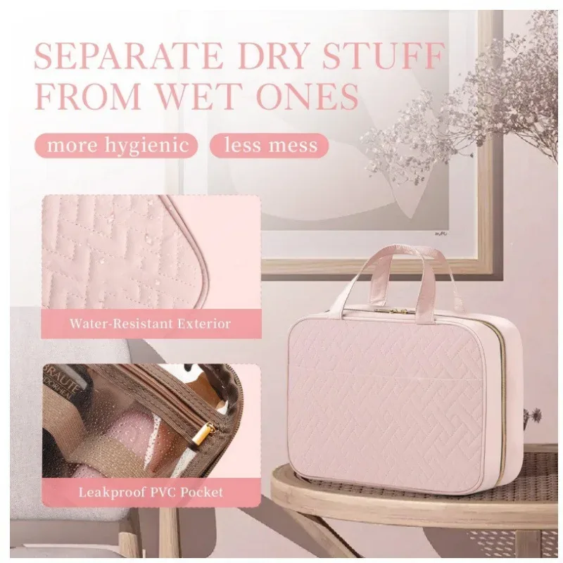 nouvelle trousse de toilette suspendue pour voyage, grande boîte de rangement portable pour hommes, étui à cosmétiques étanche pour maquillage femme