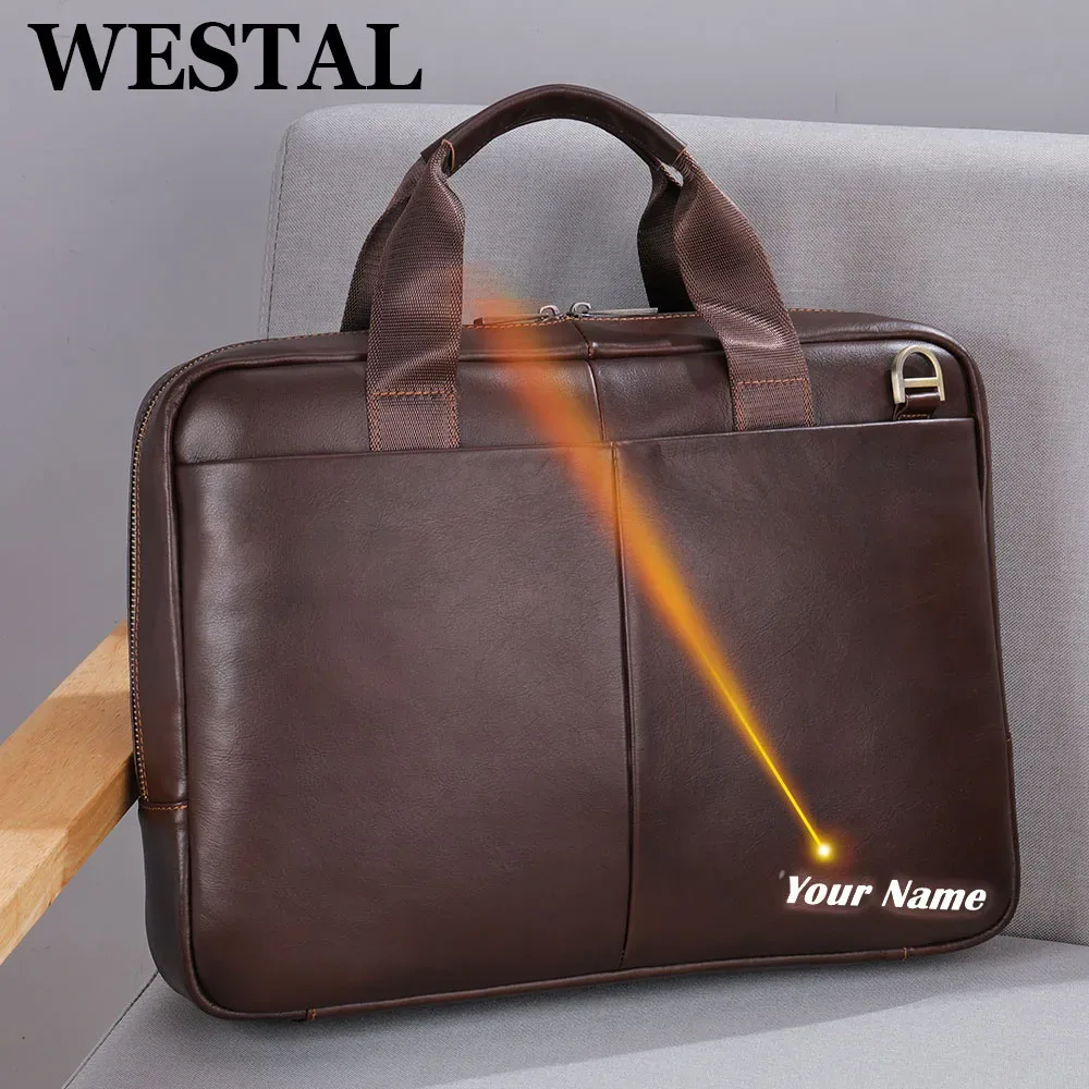 westal – sac en cuir véritable pour hommes, sacoche pour ordinateur portable, mallette pour document a4, mallette pour hommes, 8523
