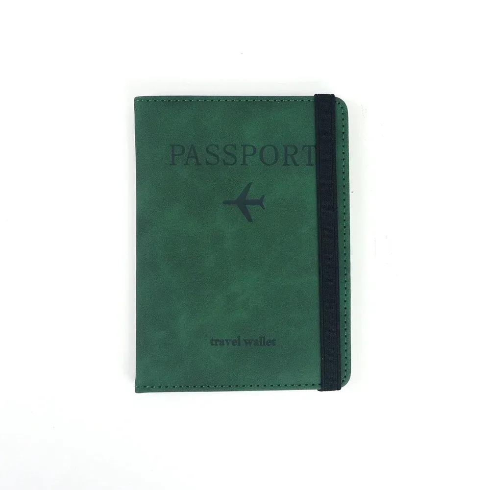 porte-passeport rfid en cuir pu, porte-cartes, étui de voyage, accessoires essentiels pour les voyages en famille, pour femmes et hommes.
