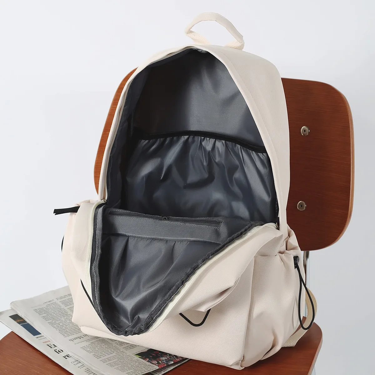 sac à dos tendance pour hommes et femmes, style lettres, léger, grande capacité, sac de voyage multifonctionnel, sac d'école en nylon imperméable