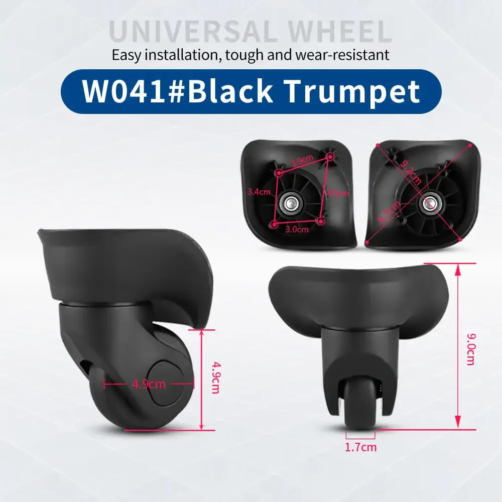 roue universelle silencieuse hongsheng pour valise, accessoires de remplacement et réparation de roues de valise à roulettes avec serrure à combinaison