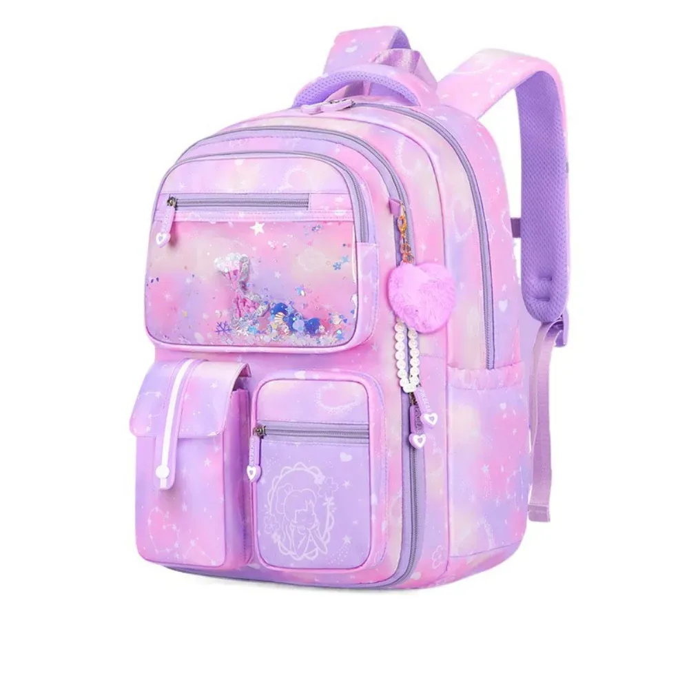 sac à dos portable pour enfants à ouverture latérale, en tissu oxford, avec plusieurs poches, grande capacité, style coréen, pour l'école et les voyages