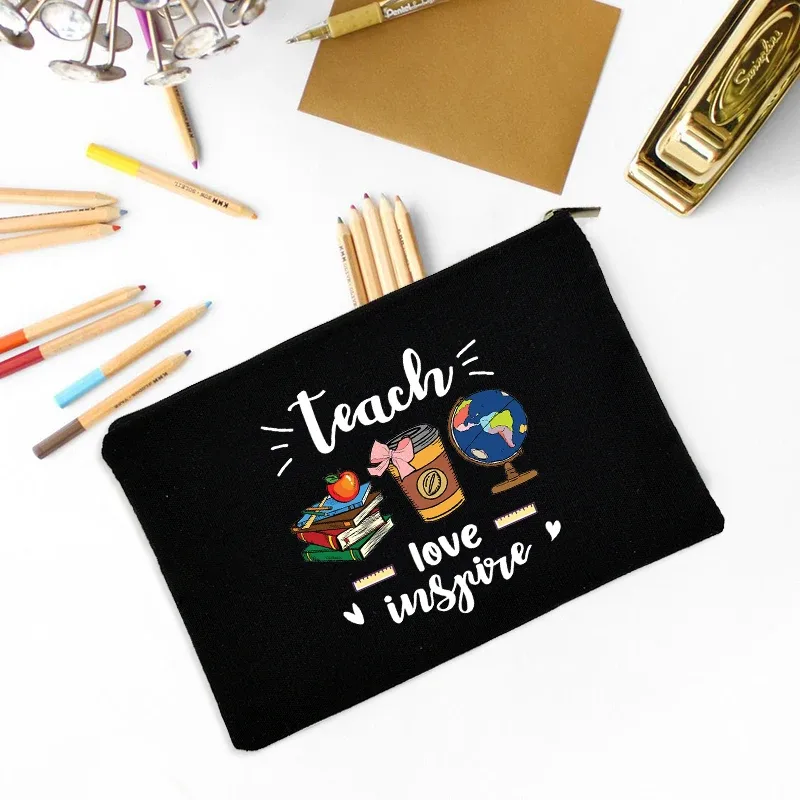 trousse de maquillage fête des enseignants meilleur cadeau trousse de survie pour enseignants trousse de maquillage pochette à crayons préscolaire primaire diplôme d'études secondaires retour à l'école