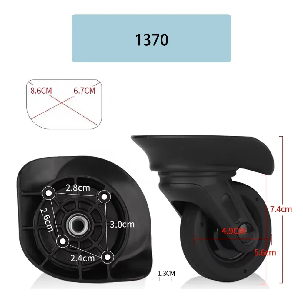 roues de remplacement universelles pour valise lojel, pièces de réparation de roulettes de bagages avec roulement silencieux et résistant à l'usure