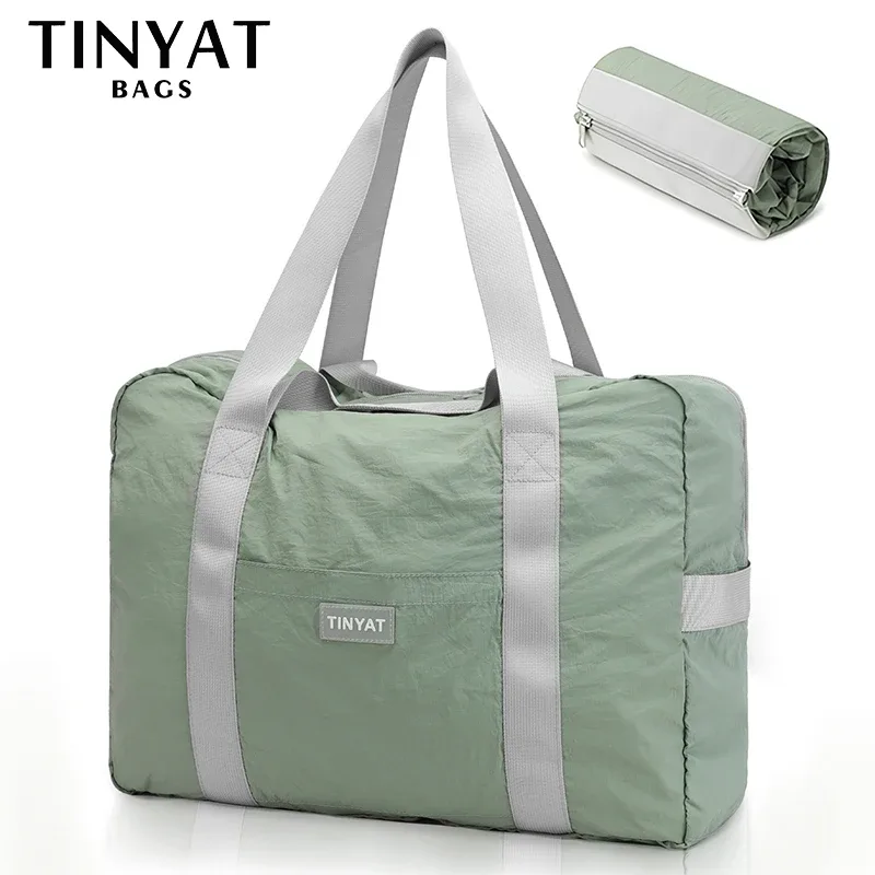 tinyat-grand sac de voyage pliable pour femme, sac de sport et de fitness, sac à dos de cabine d'avion, bagage de grande taille, tendance 2024