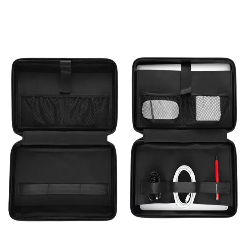 sac à bandoulière professionnel étanche à coque rigide pour macbook pro/air et ipad pro | étui antichoc pour ordinateur portable avec pochette pour tablette
