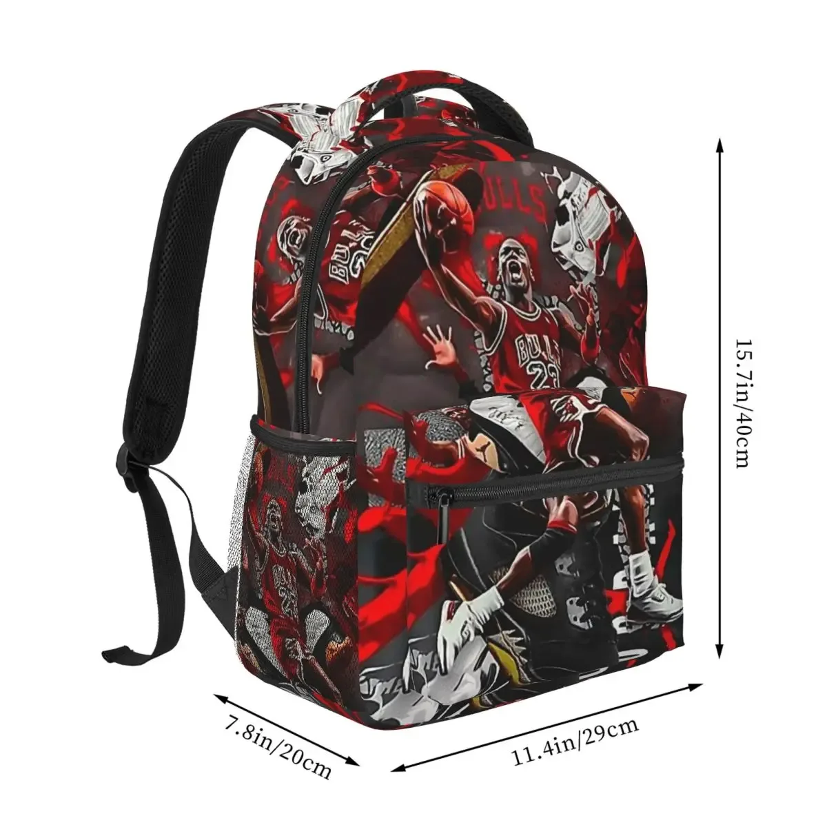 sac à dos de basket-ball j-jordan pour hommes et femmes, sac à bandoulière tendance pour étudiants et professionnels, 17 pouces