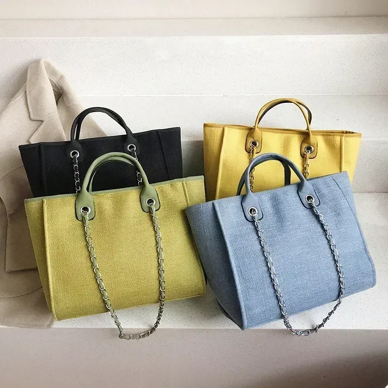 mode maquillage concepteur grandes femmes 2025 nouvelle mode coréenne décontracté grande capacité épaule bandoulière chaîne sac fourre-tout
