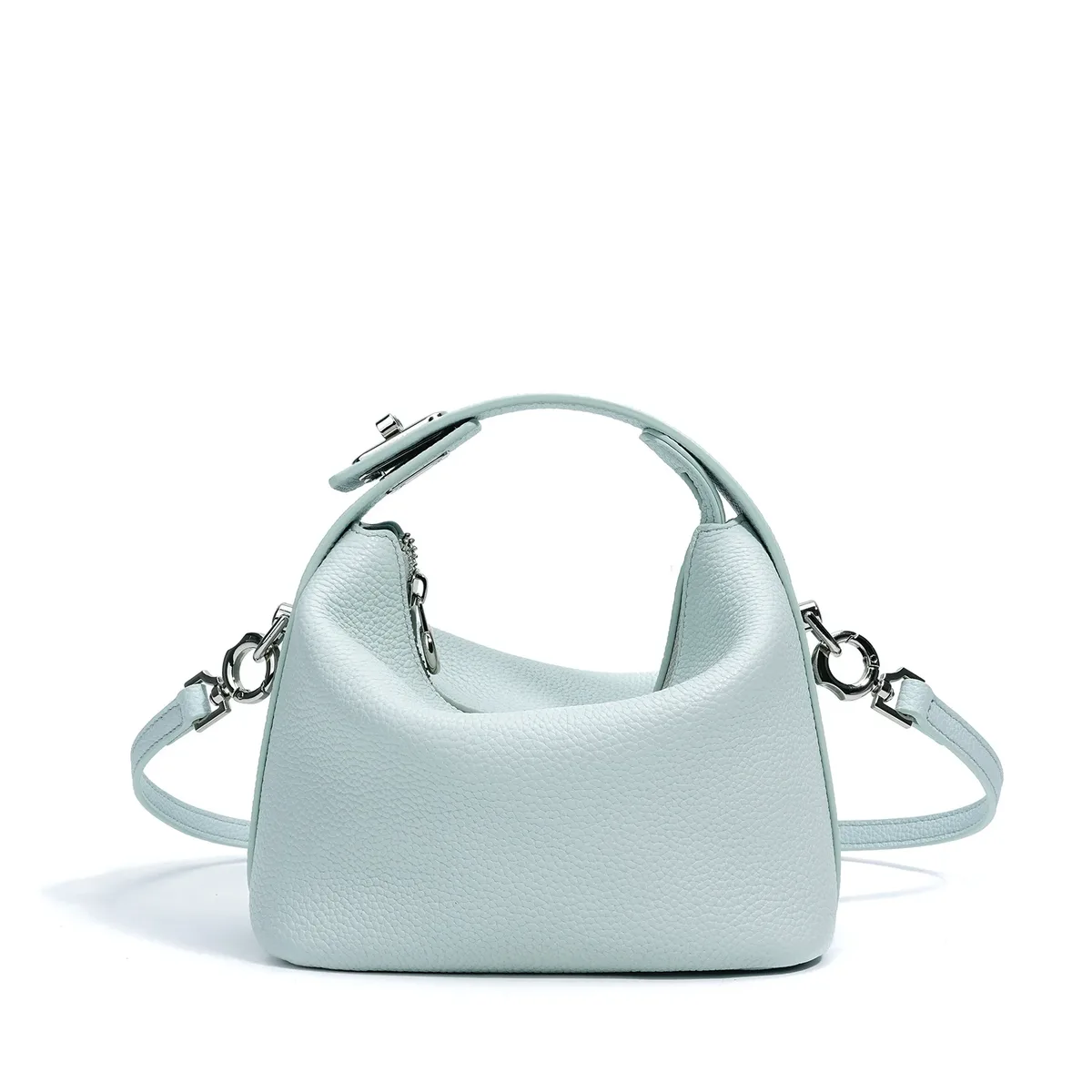 sac à bandoulière hobo pour femme en cuir véritable de luxe avec boucle, sac décontracté pour trajets quotidiens, sacoche pratique pour le déjeuner, sac de voyage croisé