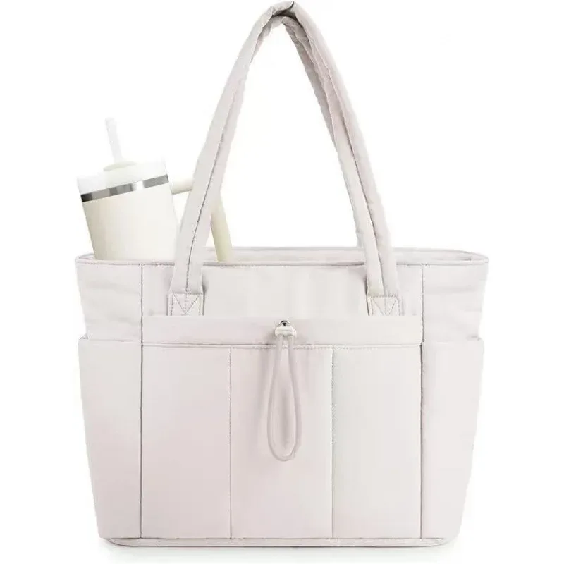 sac fourre-tout léger et portable pour femmes, sac de voyage matelassé, sac à bandoulière décontracté en noir et kaki, petits sacs fourre-tout pour femmes