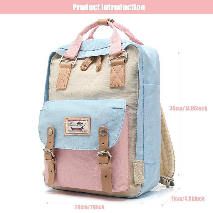 sac à dos tendance pour femmes, grande capacité, imperméable, pour filles et garçons, sac à dos pour ordinateur portable 14 pouces, pour le collège, l'école, le travail