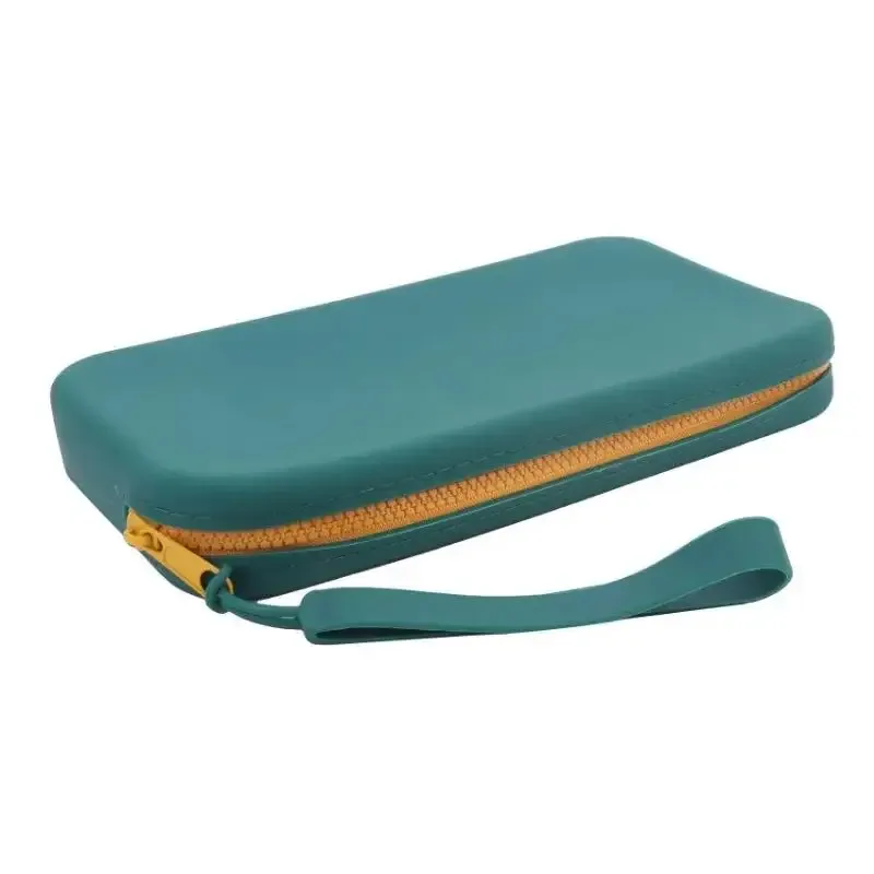 nouveau sac de rangement cosmétique en silicone, pochette de maquillage pour toilettes