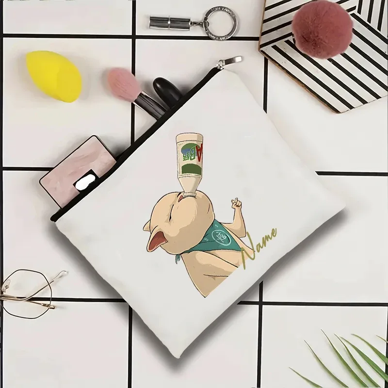 pochette de voyage personnalisée avec nom, pochette de maquillage pour mariage, pochette de maquillage pour fête, sac de maquillage en toile unique, organisateur de cadeaux pour femme