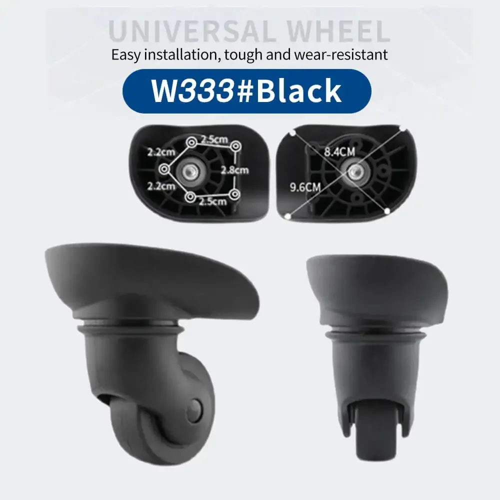 roue universelle silencieuse hongsheng pour valise, accessoires de remplacement et réparation de roues de valise à roulettes avec serrure à combinaison