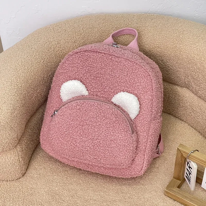 nouveau sac à dos en peluche ours mignon 2026, sac d'étudiant, cadeau d'anniversaire unique personnalisé fait main, sac de promenade brodé avec nom