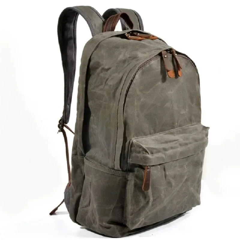 nouveaux sacs à dos unisexes en toile cirée imperméable de créateur, sacs à dos vintage pour hommes, sacs à dos de voyage antivol pour femmes, sacs d'école rétro