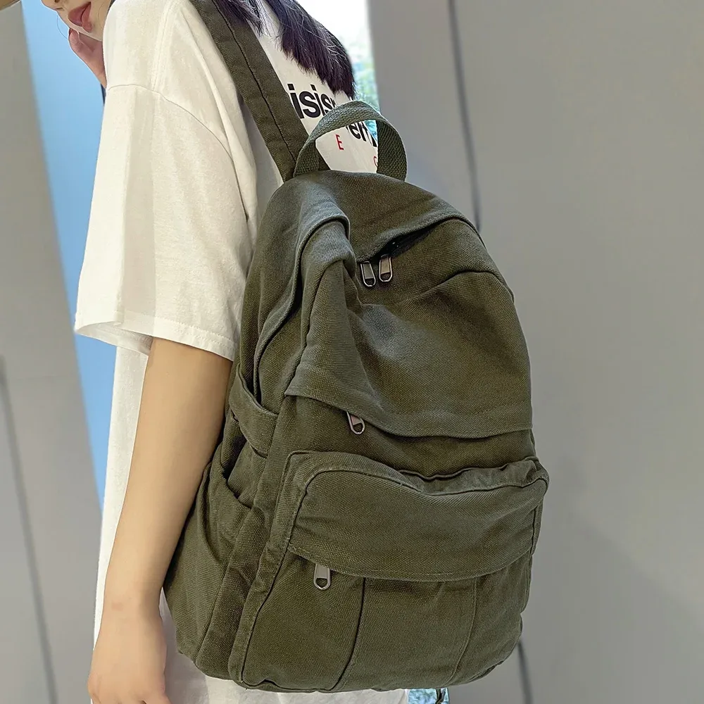 fille tissu sac d'école nouvelle mode étudiant vintage femmes sac à dos toile femme pochette d'ordinateur voyage kawaii dames sac à dos