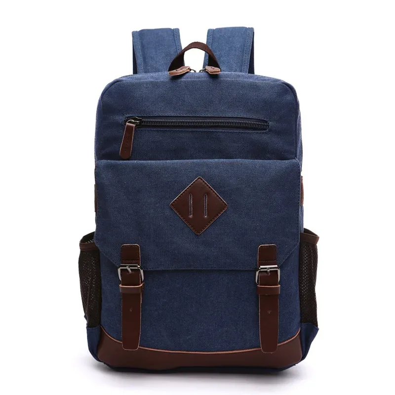 sac à dos vintage en toile pour homme, grand format, compatible avec la plupart des ordinateurs portables de 15,6 pouces, sac d'école, sac de randonnée, sac de voyage