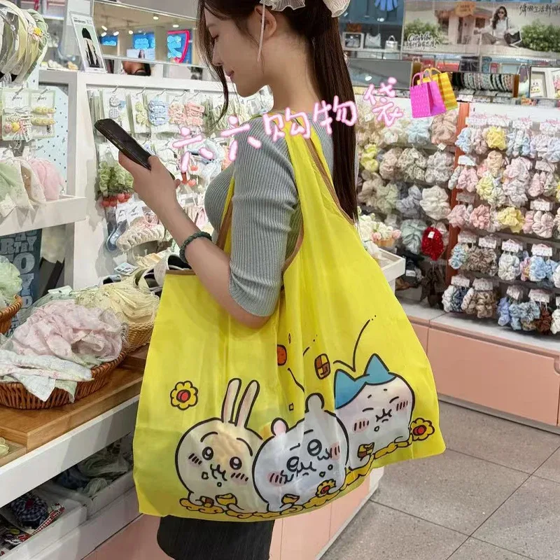 chiikawa nouveau sac à main de dessin animé, sac de courses, sac à bandoulière hachiware, sac à déjeuner, sac de rangement portable de grande capacité