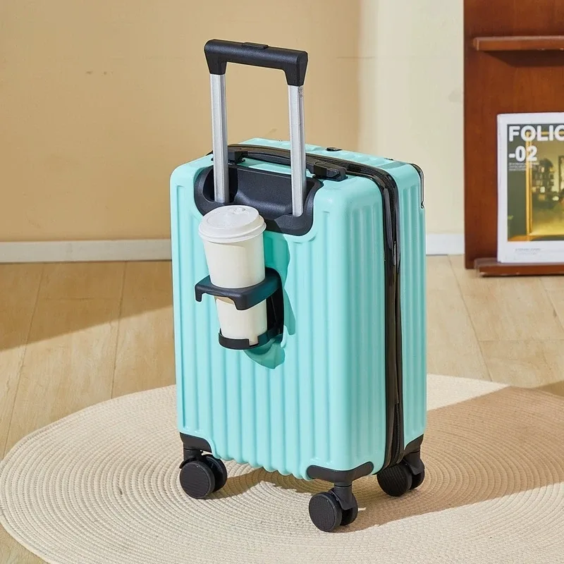 valise de voyage légère avec mot de passe pour étudiant, petit bagage, roue universelle pour homme et femme, chariot d'embarquement, 18 pouces