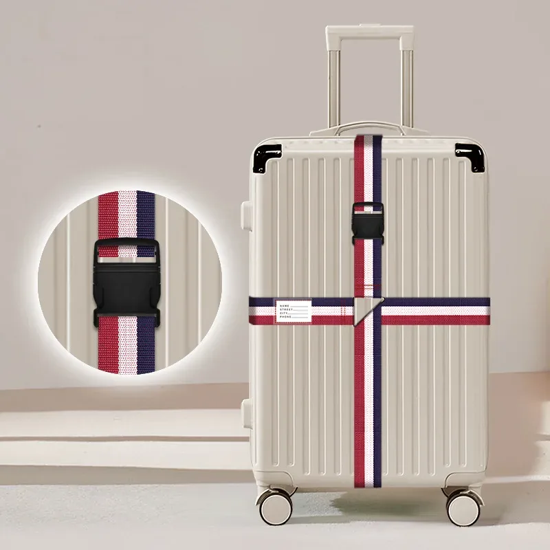 sangles à bagages avec cadenas à combinaison, sangles épaissies pour valises et chariots, sangles à cadenas à combinaison pour voyages internationaux