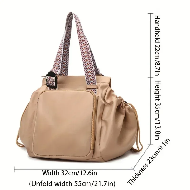 sac de sport de fitness avec poignées, sac à dos de rangement de voyage de grande capacité et berceau convertible polyvalent en tissu oxford